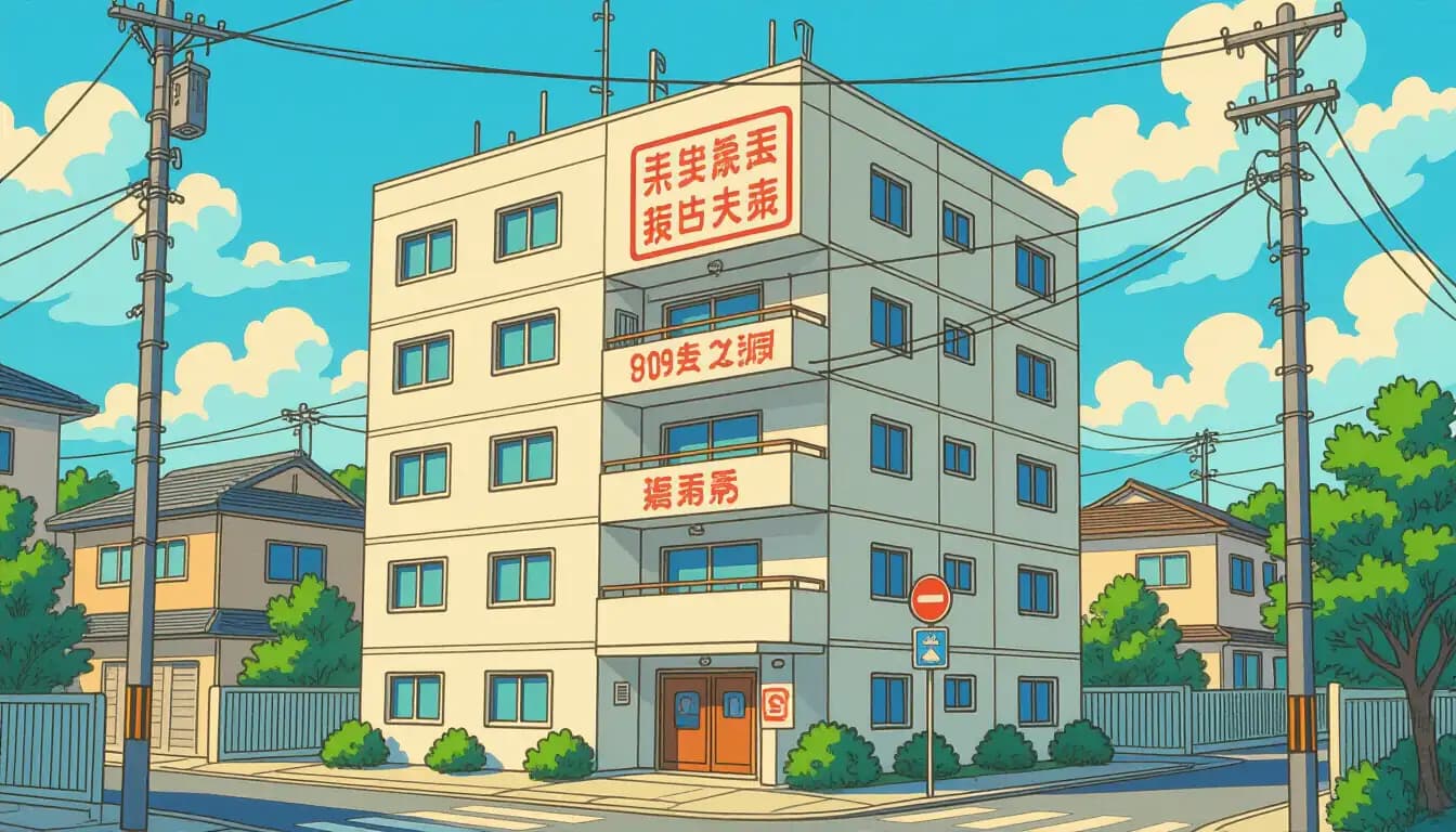 Japanese building with earthquake-resistant structure certification