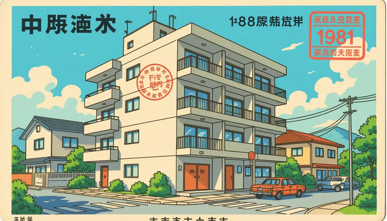 Earthquake safety certificate document and building age inspection