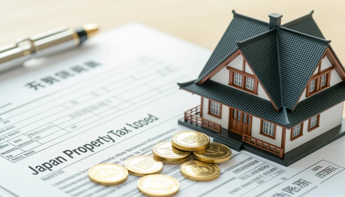 Japan property tax payment schedule calendar with payment envelopes