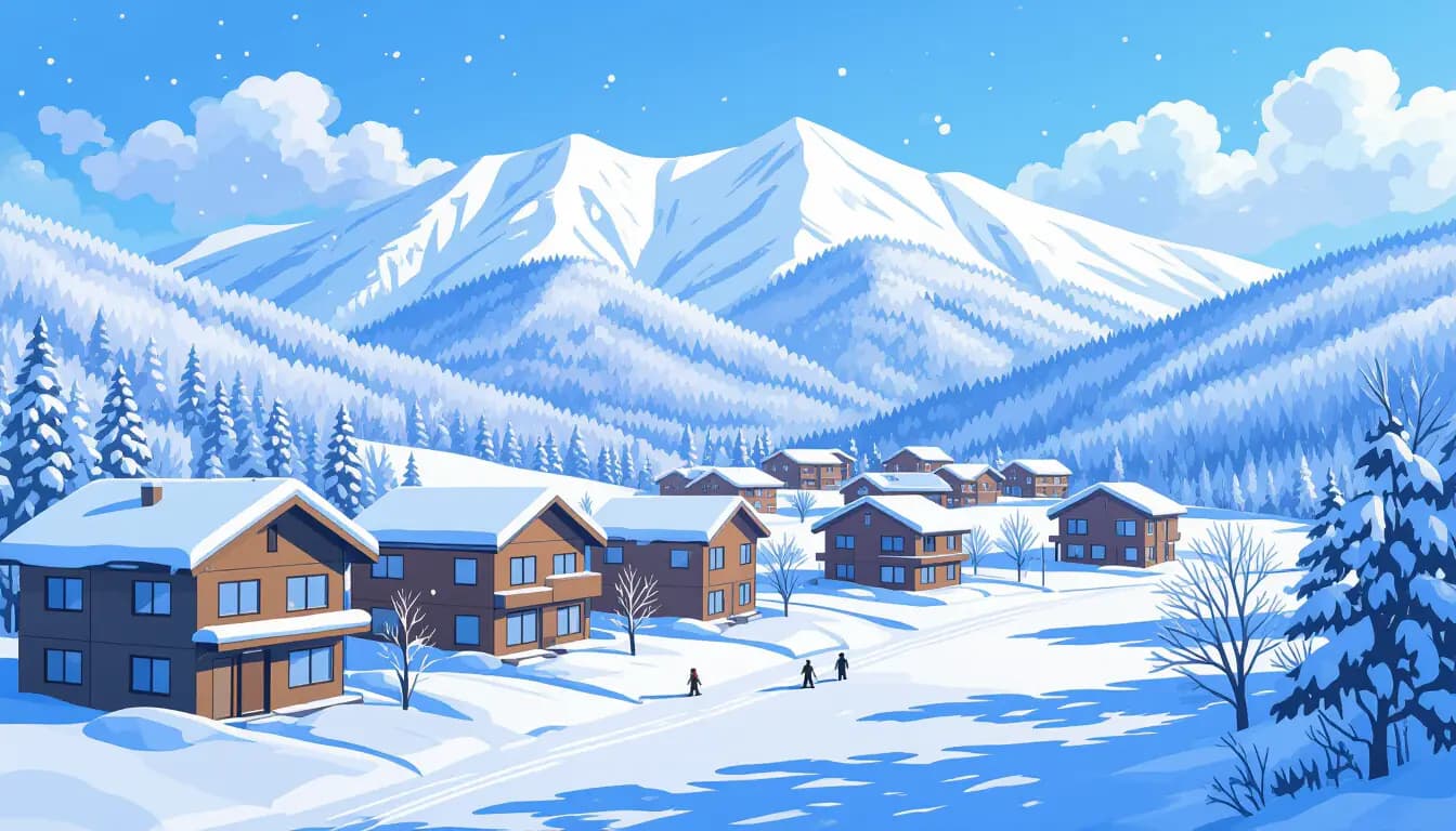 Sapporo city skyline with modern apartment buildings and rental properties