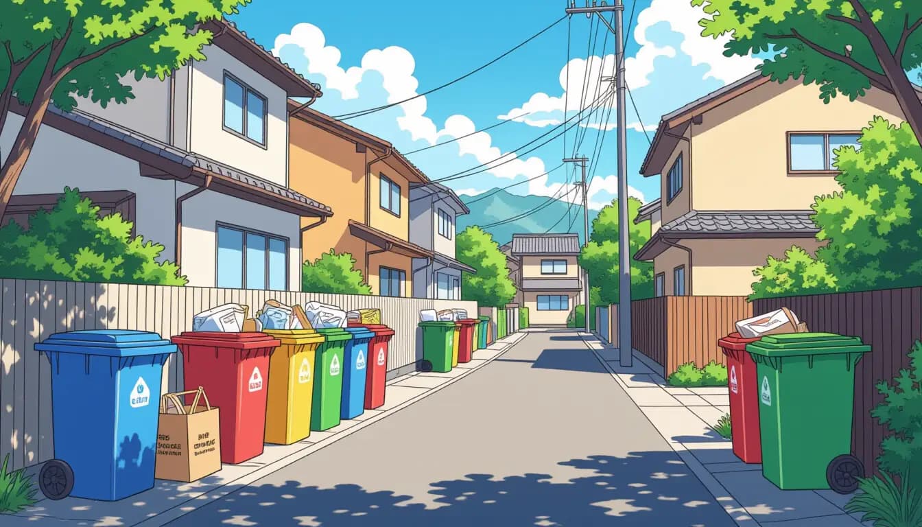 The Golden Rules: When and How to Put Out Trash - illustration for Japan Garbage Disposal and Recycling Rules for Homeowners