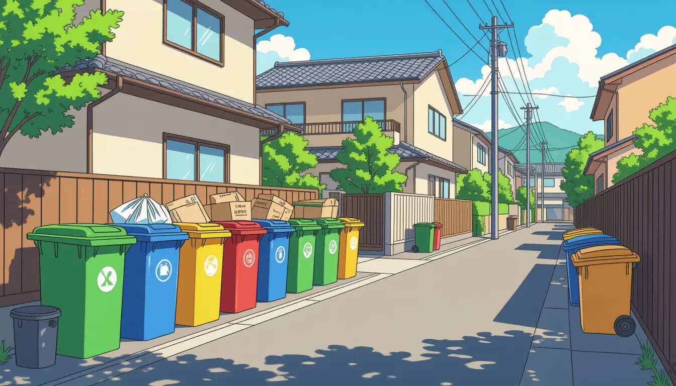 Recycling Rules: PET Bottles, Cans, Glass, Paper, and Plastic - illustration for Japan Garbage Disposal and Recycling Rules for Homeowners
