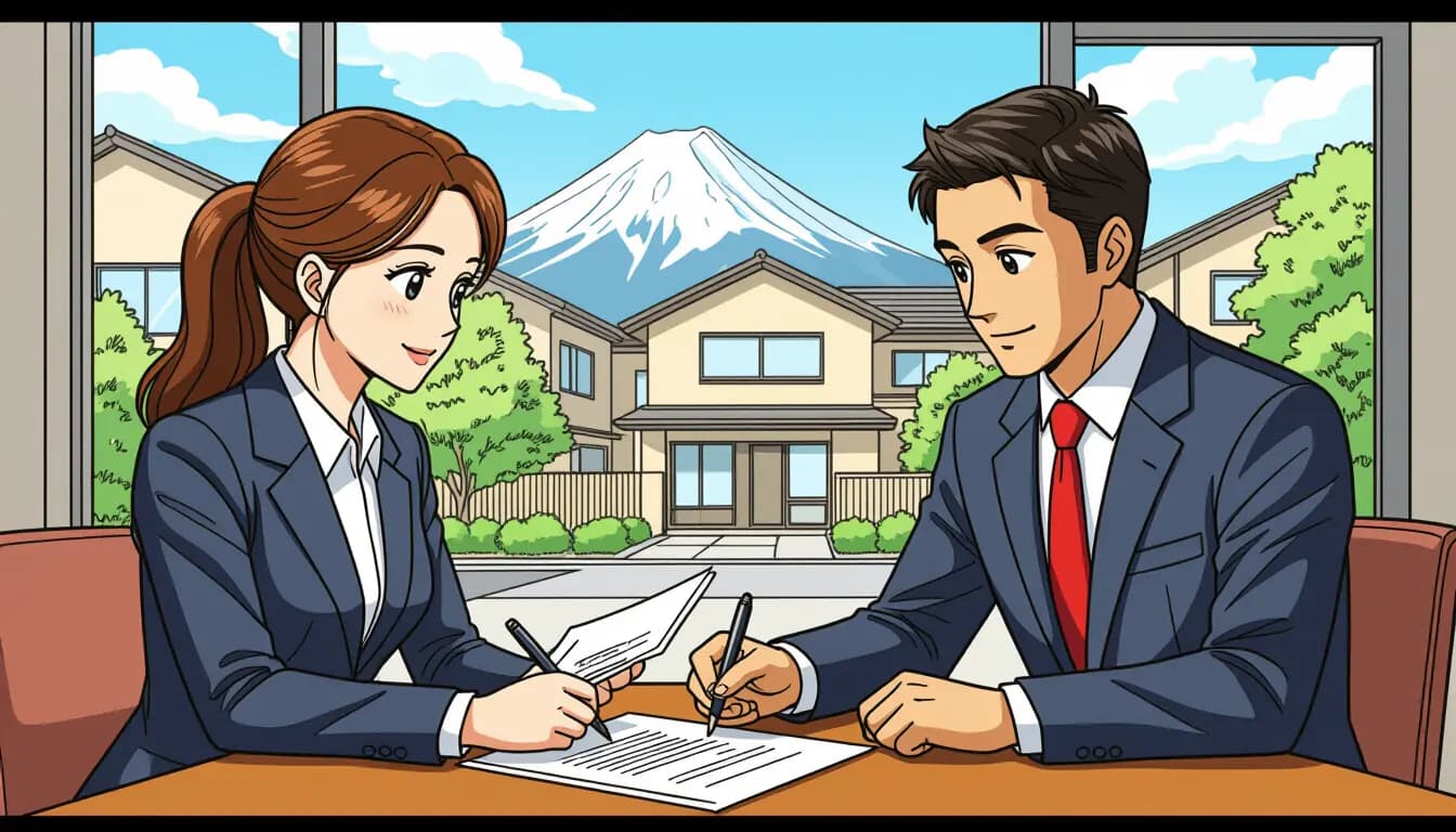 Japan property sale contract signing