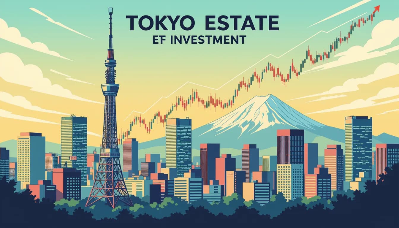 Japan real estate ETF investment chart Tokyo skyline