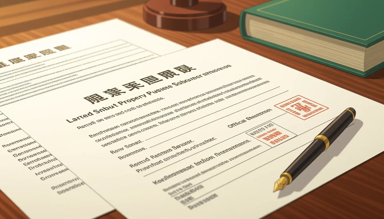 Property registration and official stamp process in Japan