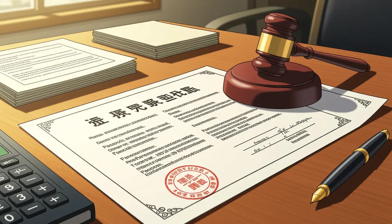 Legal documents and contracts for property purchase in Japan