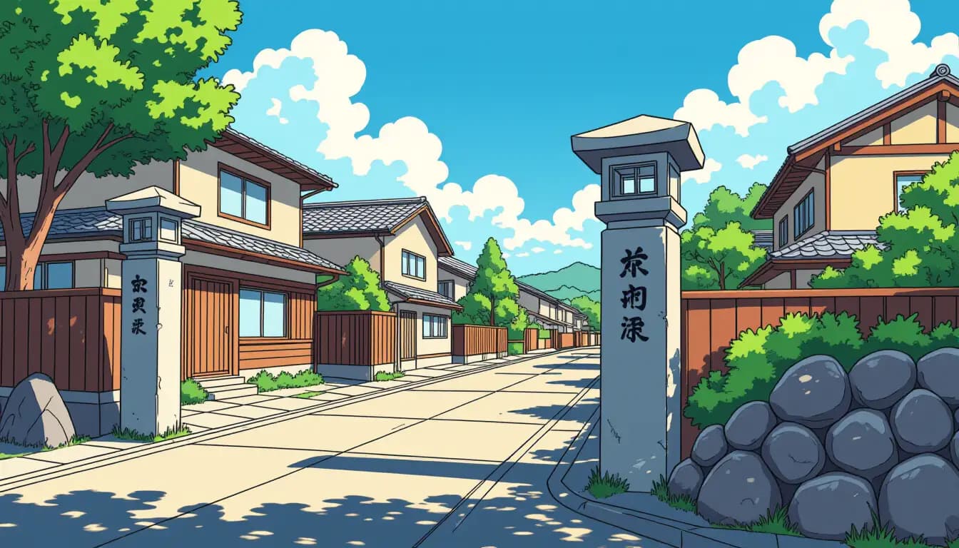 Land surveyor measuring property boundary in Japan