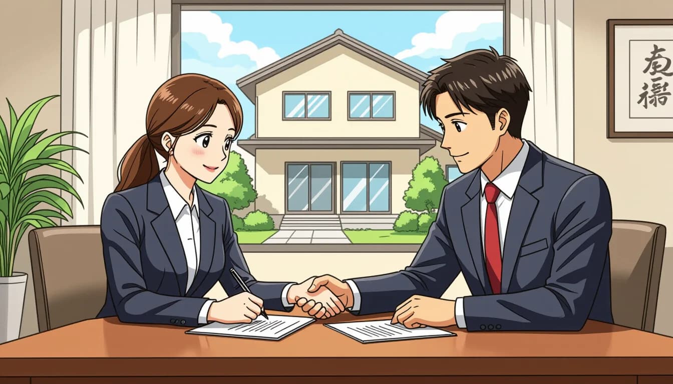 Keys and property documents exchanged at closing in Japan