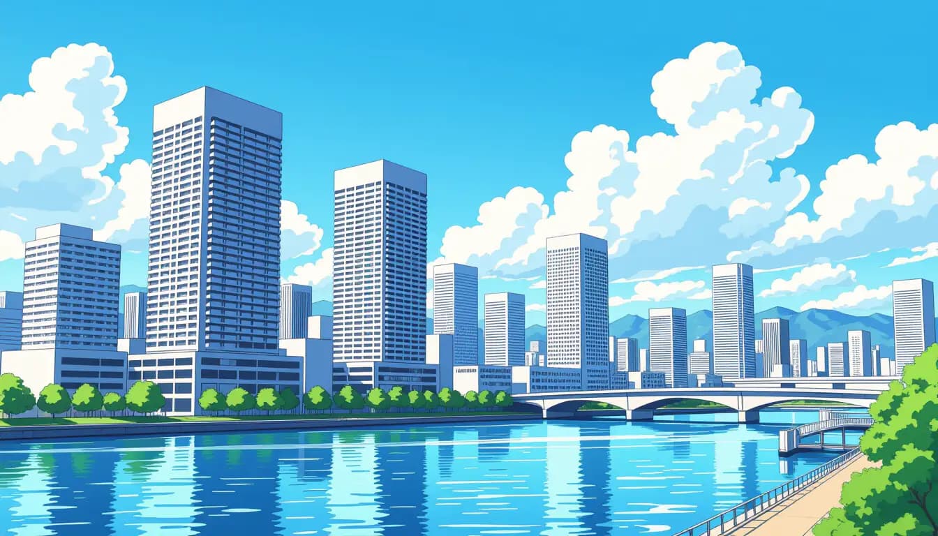 Yokohama Minato Mirai waterfront skyline with modern high-rise apartments