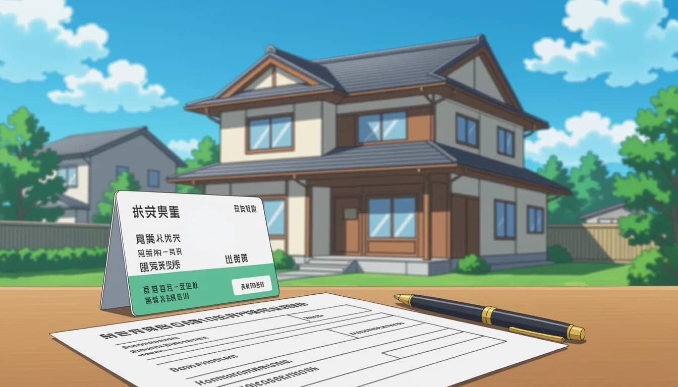 Zairyu Card and property purchase documents in Japan